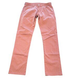 AG Tellis Modern Slim Pant Men's 32x33 Pink Preppy Office Stretch Spring Easter